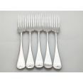 Old English Pattern 5x Dinner Forks - Silver Plated Epns - Vintage (#100572) 4