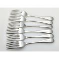 Old English Pattern 6x Side/dessert Forks - Silver Plated Epns - Vintage Viners (#100574) 2