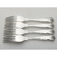 Kings Pattern - 4x Side/dessert Forks - Silver Plated Epns A1 Sheffield Vintage (#100581) 2