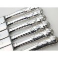 Kings Pattern - Set Of 6 Dinner Knives - Silver Plated Handles (#100626) 2
