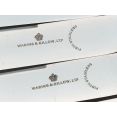 Waring & Gillow 6x Faux Bone Handled Palette Dinner Knives C. 1930 Vintage (#100662) 2