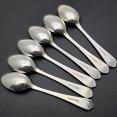 Walker & Hall St James Set Of 6 Tea Spoons #2 - Silver Plated 1957 - Vintage (#59704) 2
