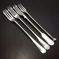 4x Pickle Forks - Silver Plated - Antique & Vintage (#60599) 4