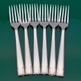 Walker & Hall Napier 6x Fruit / Pudding Forks Silver Plated Vintage (#60916) 4
