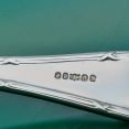 Reed & Ribbon Pattern Table Crumb Scoop Tray Silver Plated Antique (#61100) 4