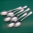 Bead Pattern Set Of 6 Coffee Spoons Silver Plated Epns A1 Sheffield Vintage (#61112) 4