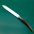Stag Horn Antler Handled Cake Knife - Silver Pated Epns Antique (#61181) 2