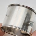 Silver Niello Work Napkin Ring - Iris Flower - Vintage (#61256) 3