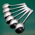 Hanoverian Rattail Pattern Set Of 6 Soup Spoons Silver Plated Epns (#61271) 2