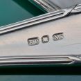 Pair Of Reed & Ribbon Pattern Smaller Fish Servers Silver Plated Epns Vintage (#61406) 3