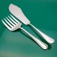 Pair Of Reed & Ribbon Pattern Smaller Fish Servers Silver Plated Epns Vintage (#61406) 4
