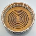 Vintage Wine Bottle Coaster Silver Plated On Copper (#61590) 2
