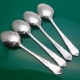 Dubarry Pattern - Set Of 4 Table Spoons Epns A1 Sheffield Vintage (#61652) 2