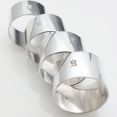 Royalty Related (?) - Set Of 4 Napkin Rings St James Crown & Am - Silver Plated (#61823) 4
