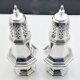 Pair Of Georgian Style Sugar Castors - Silver Plated - Plato (#61827) 4