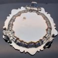 Gorgeous Old Sheffield Plate Style Small Waiter Tray Silver Plated (#61844) 3
