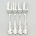 Kings Pattern - Set Of 4 Cake Forks - Belvin Plate Epns Silver Plated Vintage (#61920) 4