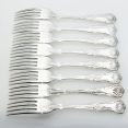 Kings Pattern 8x Side / Dessert Forks Epns A1 Silver Plated Vintage (#61928) 2