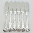 Queens Pattern 6x Fish Eater Knives Epns A1 Silver Plated Vintage (#61930) 3