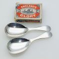 Pair Of Caddy Spoons - Old English Pattern - Stainless Nickel Silver (#61935) 4