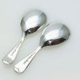 Pair Of Caddy Spoons - Old English Pattern - Stainless Nickel Silver (2) (#61936) 2