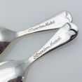 Pair Of Caddy Spoons - Old English Pattern - Stainless Nickel Silver (2) (#61936) 3