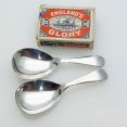 Pair Of Caddy Spoons - Old English Pattern - Stainless Nickel Silver (2) (#61936) 4