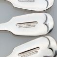3x Caddy Spoons -  Fiddle Pattern - Fattorini - Silver Plated Epns - Antique (#61942) 3