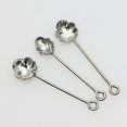 Matching Cute Small Salt & Mustard Spoons Silver Plated Antique (#61957) 2