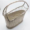 Vintage Wine Bottle Stand Cradle Weavework Silver Plated (#61965) 3
