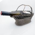 Vintage Wine Bottle Cradle Stand Weavework Silver Plated (#61966) 2