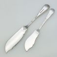 Mappin & Webb Louis Xvi Pattern 2x Silver Plated Butter Spreaders (#99482) 2
