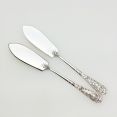 2x Matching Pattern Butter Spreaders - Silver Plated Epns - Antique (#99489) 4