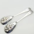 Gadroon Pattern - Pair Of Berry Bowl Serving Spoons John Batt Epns Silver Plated (#99491) 2