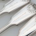 Fiddle Thread Shell Set Of 6 Pudding Fruit Forks Epns A1 Sheffield Silver Plated (#99531) 3