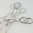 3x Scissor Action Salad & Sandwich / Cake Servers - Silver Plated - Vintage (#99534) 3