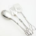 3x Scissor Action Salad & Sandwich / Cake Servers - Silver Plated - Vintage (#99534) 4
