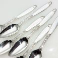 Set Of 6 Ornate Mcm Grapefruit Spoons #2 Yeoman Silver Plated Vintage 1960 (#99544) 2