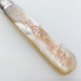 Queen Victoria Jubilee 1897 Mother Of Pearl Silver Plated Pickle Fork (#99553) 2