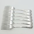 Old English Pattern - Set Of 6 Side/dessert Forks Sheffield Antique (#99584) 2