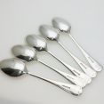 Old English Pattern - Set Of 5 Dessert Spoons Sheffield Antique (#99585) 2