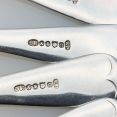 Old English Pattern - Set Of 5 Dessert Spoons Sheffield Antique (#99585) 3