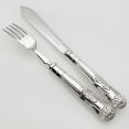 Kings Pattern - Pair Of Fish Eaters - Silver Plated Epns A1 Vintage Cutlery (#99632) 2