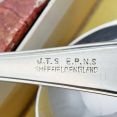 Jesmond Pattern Boxed Set Of Pudding Spoons & Server Epns Silver Plated Vintage (#99739) 3