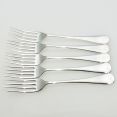 Old English Pattern - 5x Side / Dessert Forks Epns Priestley & Moore Vintage (#99748) 4