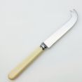 Vintage Hand Painted Cheese Knife - Faux Bone Handled Sheffield Steel Cutlery (#99760) 4