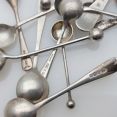 Bulk Lot 26x Sterling Silver Salt & Mustard Spoons - 123g (#99985) 4