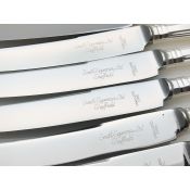 Kings Pattern - Set Of 8 Dinner Knives Silver Plated Handles Cutlery (#100267) 2