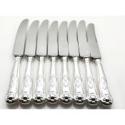 Kings Pattern - Set Of 8 Side Dessert Knives Silver Plated Handles Cutlery (#100268) 3