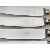 6x Vintage Faux Bone Handled Dinner Knives Stainless Steel Sheffield (#100362) 3